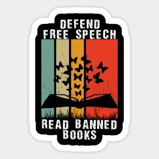 Vintage read Banned books Sticker